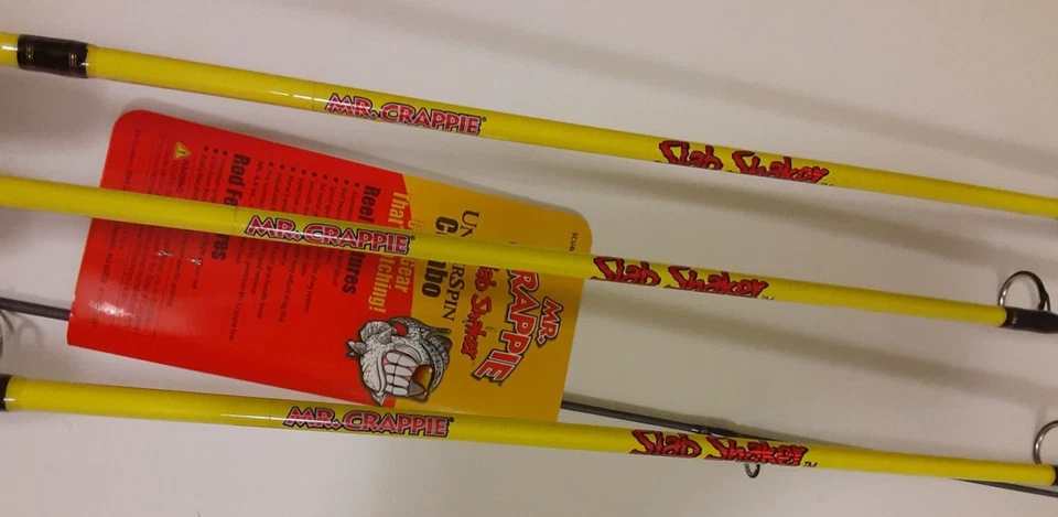 lote de 3 Lew's Mr Crappie losa agitadora varilla debajo carrete giratorio combo 4'6" luz/ Foto 3 de 4