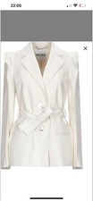 Kenzo Frill Shoulder Jacket Ivory Women Size Uk 10 / 38