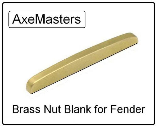 AlwaysHandCrafted UNSLOTTED BRASS NUT Blank for FENDER Guitar - 43mm / 1 11/16"