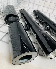 HARLEY G592 Heritage FATBOY GLOSS BLACK FORK LEGS & Covers 2000 - 06 (OUTRIGHT)