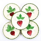 Vtg Blue Ridge Southern Pottery Potteries Wild Strawberry Bread Plates 6in