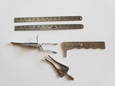 Lot Of 5 V.Mueller,Jarit Metric Ruler,Skin, ALM Retractor,Jameson Caliper OP2720