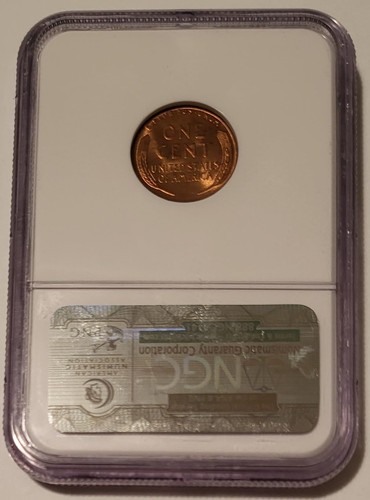 1935 D Lincoln Wheat Cent MS65 RED NGC - Picture 2 of 4