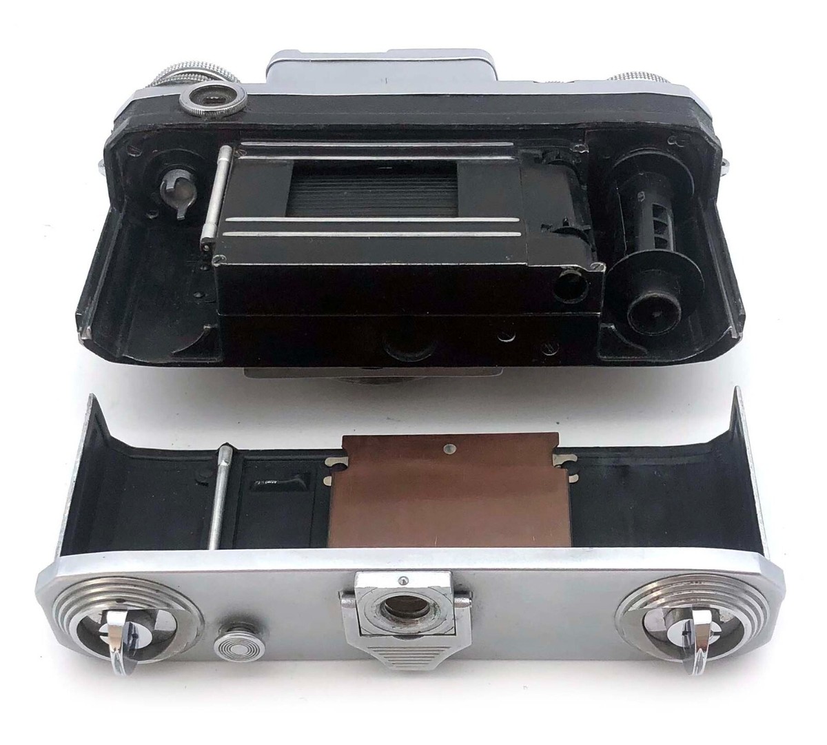 Soviet Arsenal copy of Contax III Zeiss Ikon CHROME camera BODY | eBay