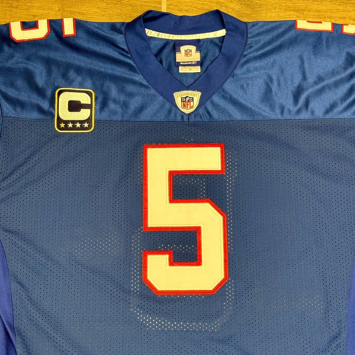 Vintage Trent Edwards #5 Buffalo Bills NFL Reebok Stitched Vintage Trent Edwards #5 Buffalo Bills NFL Reebok Stitched