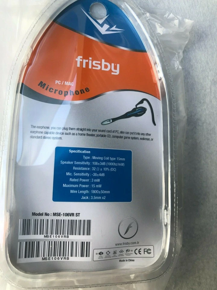 New Frisby Light Weight Model Microphones MSE-106VR ST FOR PC & MAC, Ships Quick - Image 2 of 4