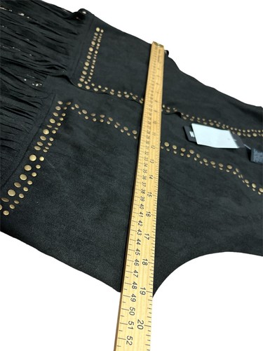 Gilet frange noir Steve Madden taille unique - Photo 2/5