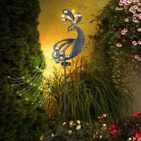 Solarleuchte Stecklampe AußEnleuchte Led Pfau Gartenstecker Erdspieß Vogelfigur