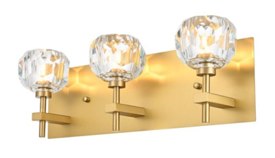 Glass Crystal Shades Vanity Bathroom Dining Room Foyer Wall Sconce Light Fixture