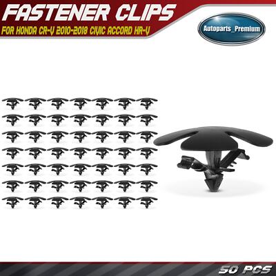 50Pcs 15mm x 21mm Nylon Hood Insulation Retainer Fasteners Clip for Honda CR-V