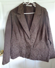 First Issue Liz Claiborne Woman- Embossed Brown - Blazer Jacket - Size 2