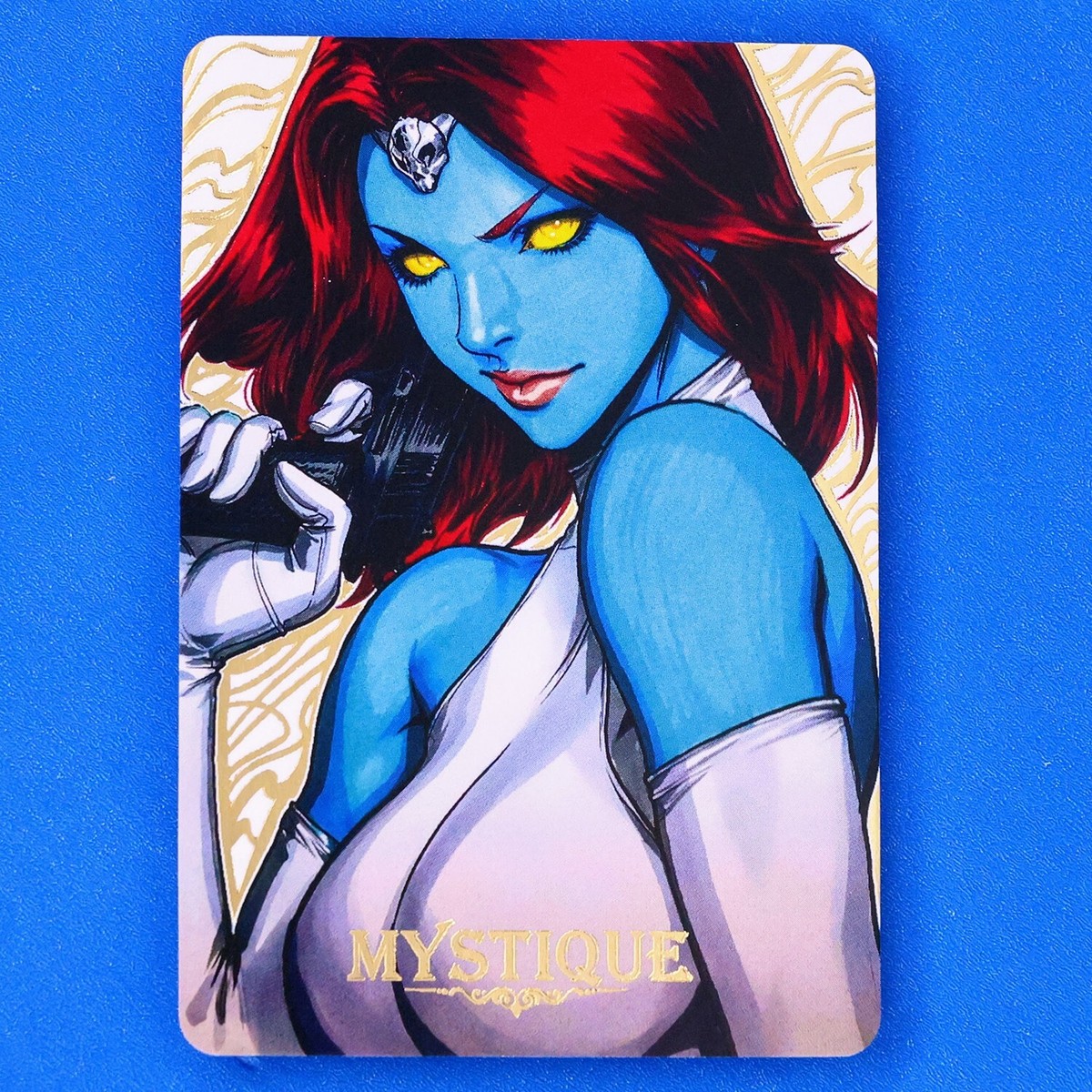 Mystique Marvel Avengers X Men Gold Foil Character Art Trading