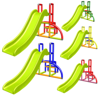 MOVEANDSTIC Move and stic Baukasten "ALMA" mit Rutsche Spielturm verschiedene Farben