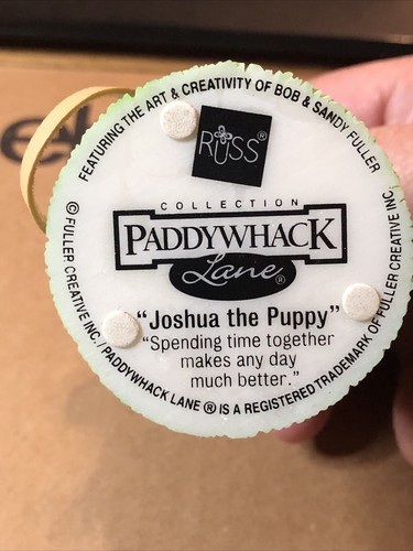 Paddywhack Lane Joshua the Puppy Figurine Russ Collection Super Cute ! - Picture 6 of 6