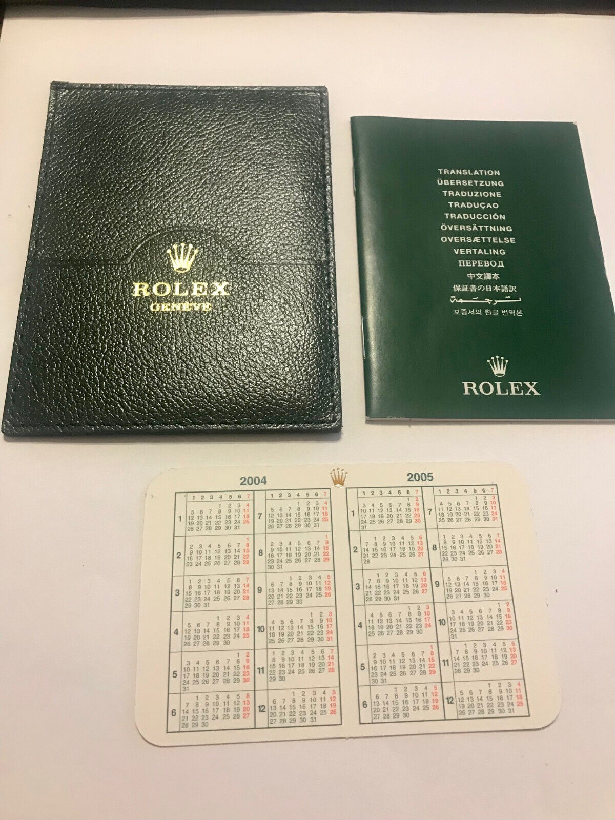 Original Vintage Rolex Booklet Manual Papers Holder Green Leather