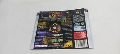 Jaquette arrière officielle Jeu Sony Playstation 1 PS1 Tomb Raider Platinum - Photo 1/2