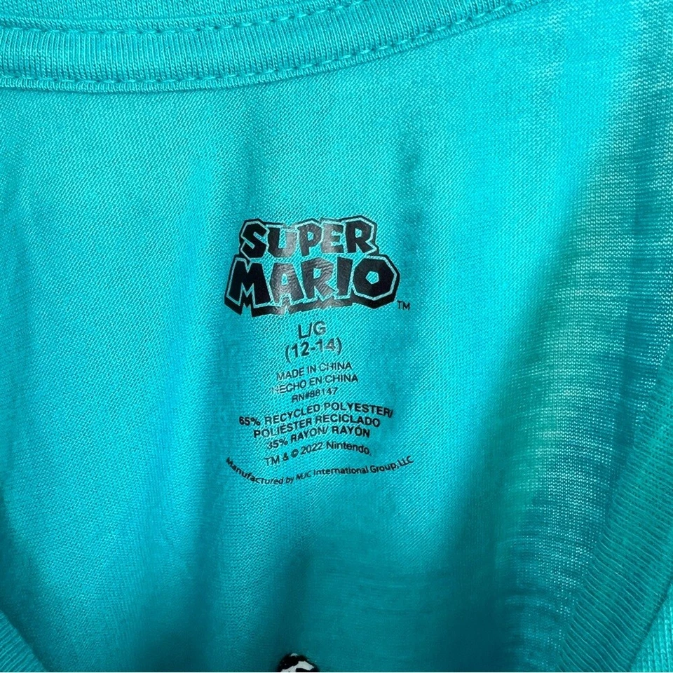 Super Mario Blue Tank Top, size Large (12-14) - Image 2 of 4