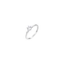 Anello Donna Solitario Luca Barra ANK581 In Acciaio Con Zircone Misura 20