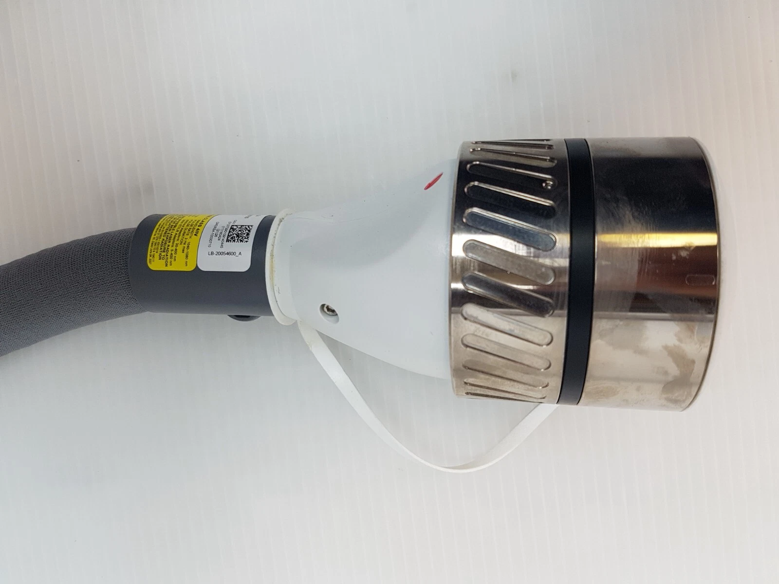 Metal plug-in connector end of the RSA-10030710 cable with labels