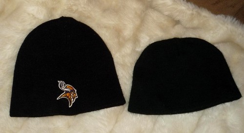 boys black knit beanie lot of 2 bundle fits 10 to 16