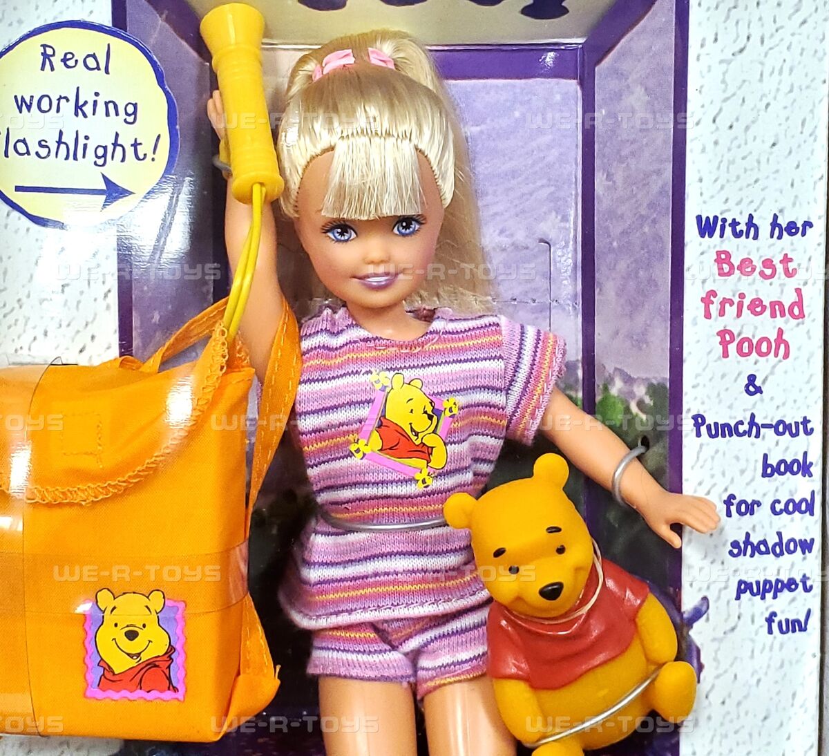 Barbie Flashlight Fun Stacie Doll & Pooh 1997 Mattel 19669 Barbie Flashlight Fun Stacie Doll & Pooh 1997 Mattel 19669