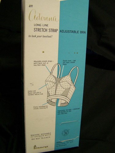 VINTAGE PENNEYS ADONNA LONG LINE STRECH STRAP BULLET BRA~SIZE 36B - Picture 2 of 7
