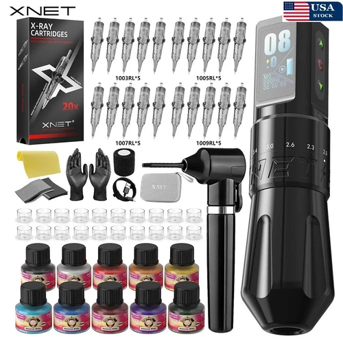 XNET Talos Wireless Tattoo Machine Pen Kit 2.0-4.2mm Adjustable Stroke Dotwork - product listing photo