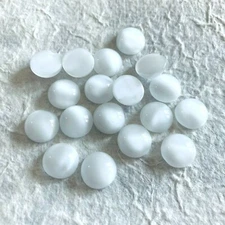 L9 Vintage glass cabochons German 13mm round moonlight white moonstone (18)