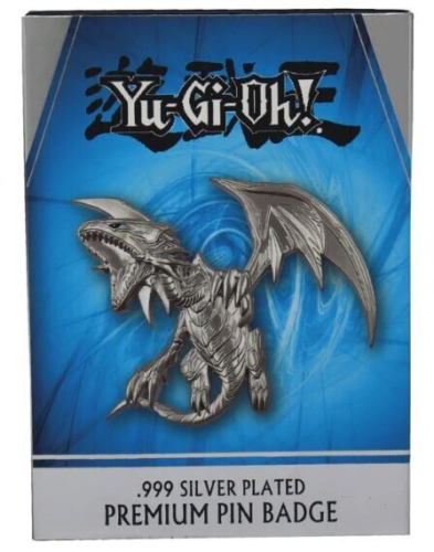 Yu-Gi-Oh! Insignia de pin XL Blue Eyes White Dragon edición limitada enchapado en plata .999 - Imagen 1 de 9