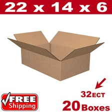 20 - 22x14x6 Cardboard Boxes Mailing Packing Shipping Box Corrugated Carton