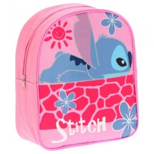 Zaino zainetto Disney Stitch rosa Scuola materna Asilo Tempo libero Idea regalo