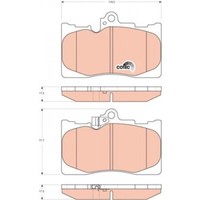 Bremsbelagsatz, Scheibenbremse Cotec Trw GDB3398 FüR Lexus