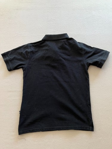 Nautica Polo Shirt Boys Medium Black Collared Short Sleeve Embroidered Logo - Picture 2 of 8
