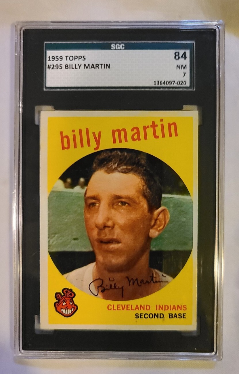 1959 TOPPS #295 BILLY MARTIN - SGC 7 GRADED NEARMINT YANKEES HALL OF FAMER NICE