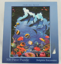 DOLPHIN ENCOUNTER 500 Piece Jigsaw Puzzle Undersea Series Made in the USA