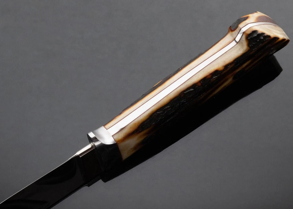 Ручной работы Bob без любви нож, охотничий нож, заказ ручной работы нож олень рог, - Изображение 4 из 4