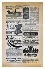 Hooley's Theater Chicago (1889) Variety Ad Broadsheet * Quality Art Print *