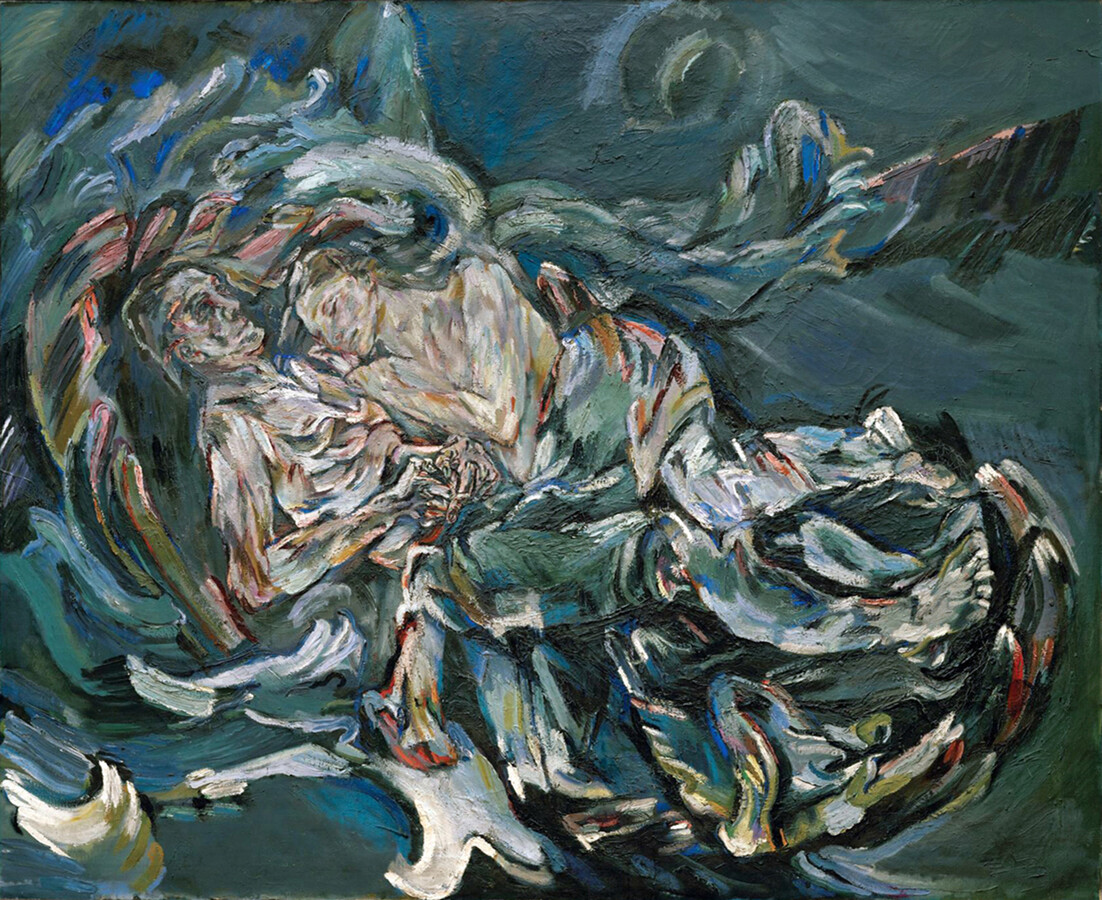Oskar Kokoschka、Flowers、希少な額装用画集より、新品額装付 Oskar Kokoschka、Flowers、希少な額装用画集より、新品高級額装