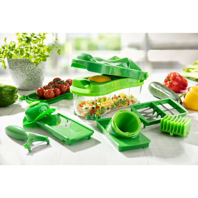 B-WARE Genius Nicer Dicer Fun Kroko ,grün,Set 14tlg. Zustand: sehr gut