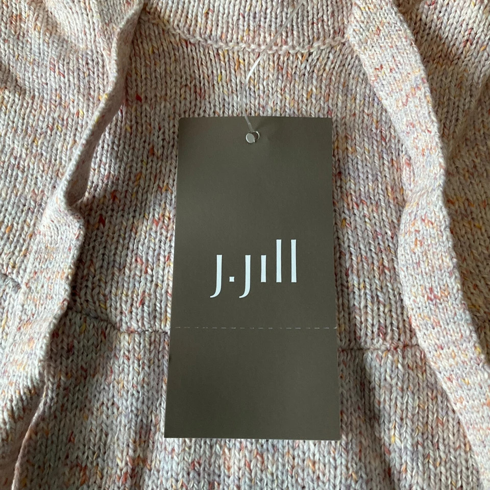 Sudadera con capucha J Jill Pullover para mujer talla XS rosa pequeña manga larga cordón elástico Foto 3 de 4