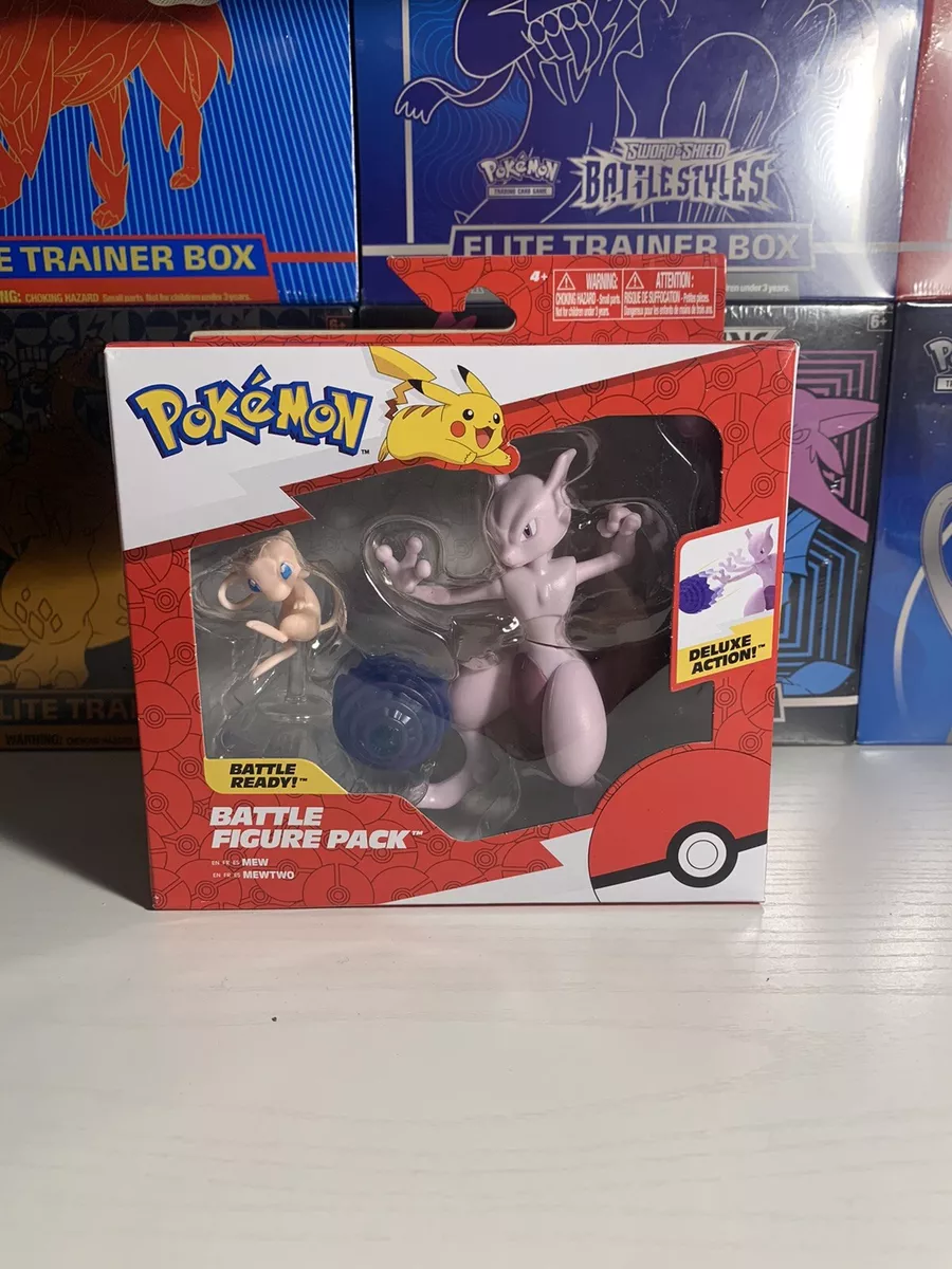 Pokemon Battle Figure Set 2 Pack Mew and Mewtwo Deluxe Action Ready