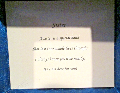 Bonnet Messenger Gift Glass Hat 1" X 2 1/2" For Your Sister In Presentation Box - Picture 3 of 8