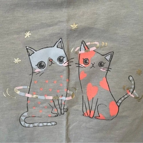 Cat & Jack Girls Clothes Size 6 SUMMER Outfits Shirts Tops Shorts Gray Blue Cats - Picture 7 of 16