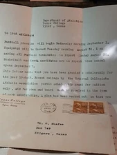 hbcu college*Rare 1948* Texas College Scholarship letter* Tyler Texas
