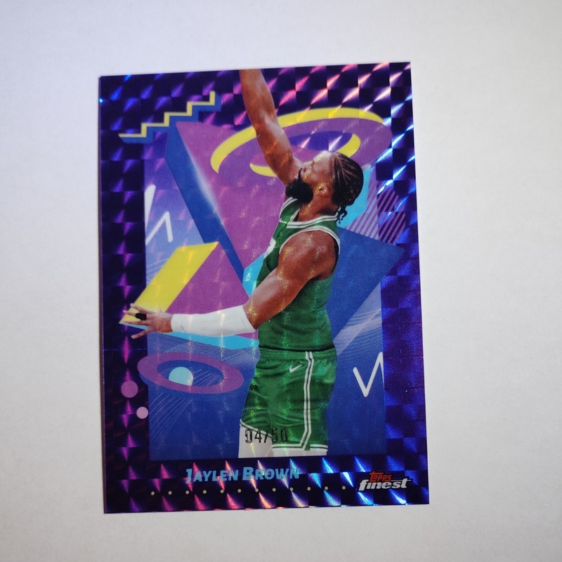 2024-25 Topps Finest #205 Jaylen Brown Purple X-Fractor /50