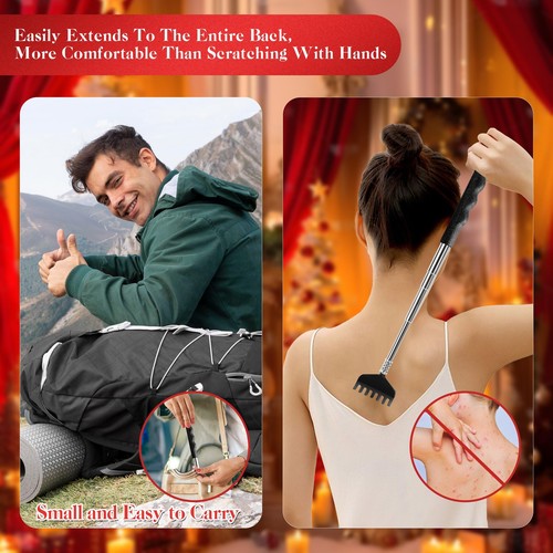Back Scratcher Extendable Christmas Gifts Stocking Stuffer for Men Women Dad ... - Picture 4 of 7