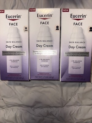 Eucerin Daily Facial Loction 1.7oz x3 Bottles Day Cream AM