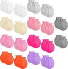 18 Pairs Newborn Baby Cotton Mittens No Scratch Gloves Newborn Mittens Infant