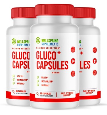 WellSpring Gluco Capsules Blood Health+Optimizer Support 180 Capsules Supplement
