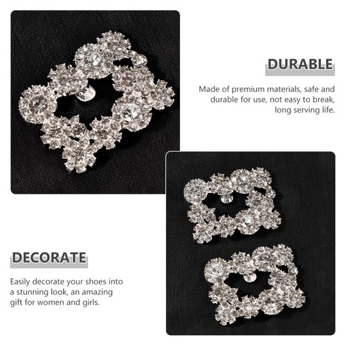 Shoe Buckle Accessories Women's Wedding Clips Shoes for Rhinestone - Picture 5 of 10